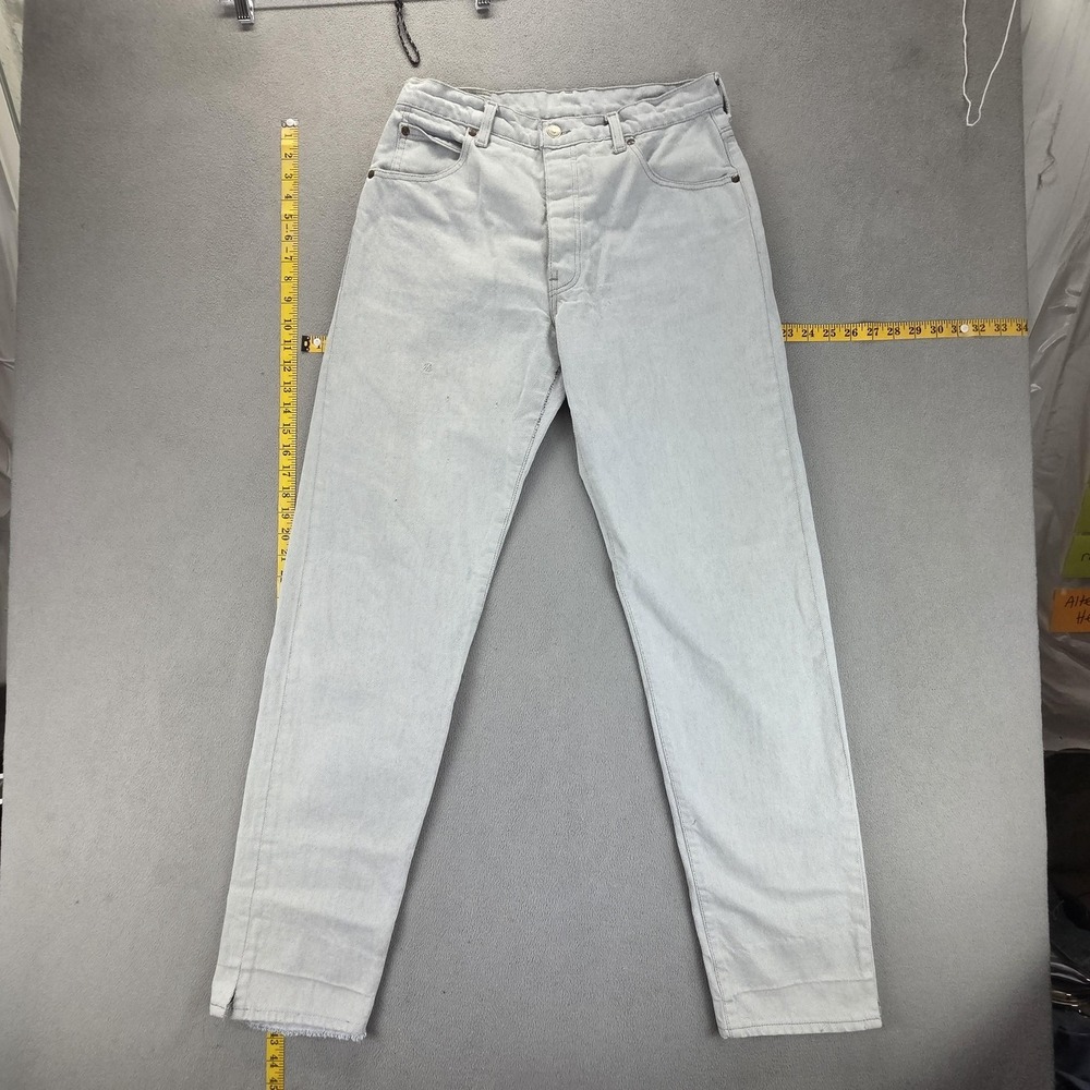 Vintage Levis Jeans Mens Gray Regular Straight Light Wash‎ Button Fly Fits 28x33